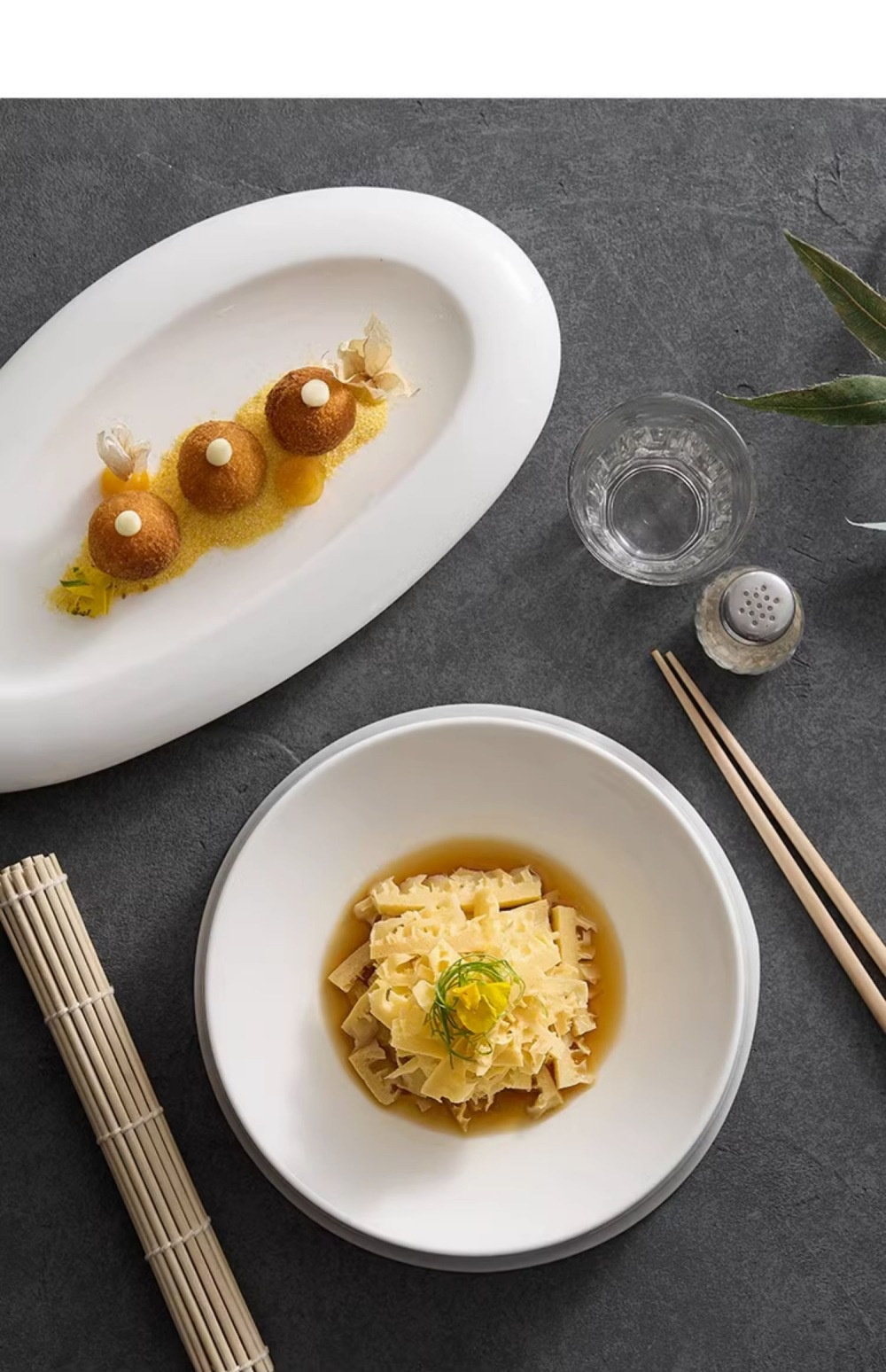 White Ceramic Dinner Plate Irregular